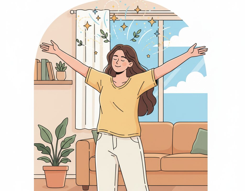 生き生きした女性